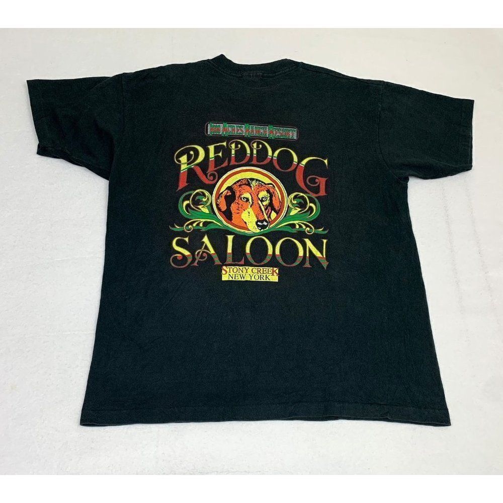 Vintage 90s Red Dog Saloon T-Shirt Black XL New York Bar Single Stitch